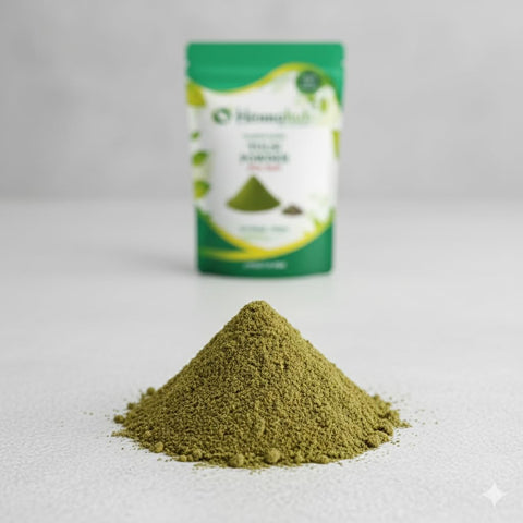 Hennahub Tulsi Powder 100gm (Food Grade) | Holy Basil / Tulasi / Sacred Basil Leaf Powder | Pure Ocimum sanctum | For Herbal Tea, Kadha & Green Drinks