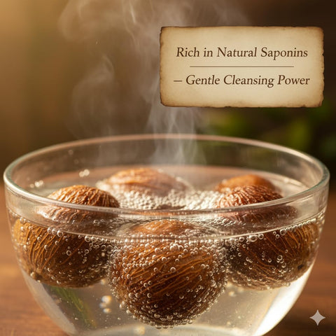 Hennahub Whole Dried Raw Reetha (Sabut) 100gm Pack | 100% Natural Soapnut for Hair Cleansing | Ayurvedic Herbal Shampoo Base | Chemical-Free & Pure